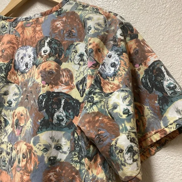 Med+Wear scrub vneck medical top dog - Picture 6 of 12